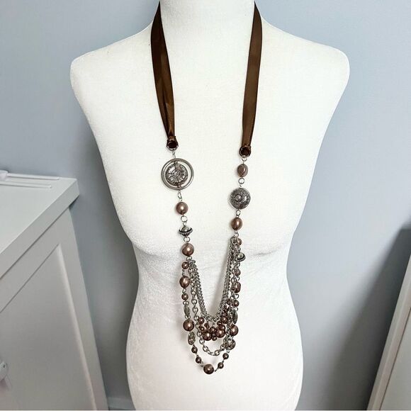 🍭4/$20 New Paparazzi Funky Long Medallion Disc Beaded Necklace - Picture 1 of 8